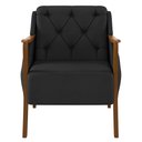 Ver imagem 5 de Kit Namoradeira 135cm e 2 Poltronas Decorativas Capitonê Lapa M22 PU Preto - Mpozenato
