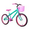 Bicicleta Infantil Feminina Aro 20 Alumínio Colorido + Kit Passeio e Cadeirinha FlexBikes Verde Água - 7