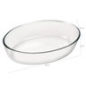 Conjunto 3 Formas Assadeiras Pequenas de Vidro Temperado Oval 1,6L Marinex Transparentes - 3