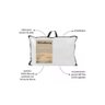Travesseiro Altenburg Plumi Gold - Revestimento em Percal 180 Fios de Algodão - 50 X 70 Cm - Branco - 3