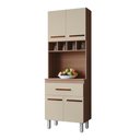 Ver imagem 3 de Armario Savana Off White 4 Portas 1 Gaveta MDP 60cm Mais de Casa