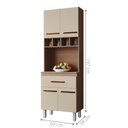 Ver imagem 2 de Armario Savana Off White 4 Portas 1 Gaveta MDP 60cm Mais de Casa