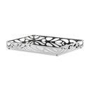 Ver imagem 2 de Bandeja Decorativa Retangular em Metal Prata com Espelho 27cm 20733 Mart