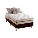 Ver imagem 1 de Cama Box Solteiro: Colchão Molas Ensacadas Anjos MasterPocket Classic + Base CRC Suede Brown(88x188)