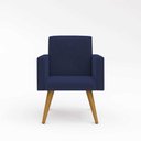 Ver imagem 4 de Kit 02 Cadeiras Poltronas Escritório - Recepção - Cor Azul Marinho