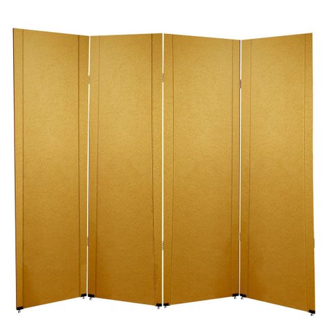 Biombo Liso Reto 4 Folhas c/ 08 Pezinhos