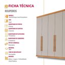 Ver imagem 6 de Guarda Roupa Casal Maya 6 Portas e 6 Gavetas Rufato Naturalle/off White
