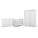 Ver imagem 1 de Dormitório Tutto New 2 Portas, Cômoda 1 Porta e Berço Branco Soft com Capitonê - Matic Móveis