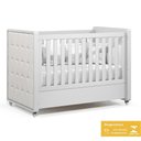 Ver imagem 5 de Dormitório Tutto New 2 Portas, Cômoda 1 Porta e Berço Branco Soft com Capitonê - Matic Móveis
