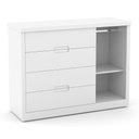 Ver imagem 4 de Dormitório Tutto New 2 Portas, Cômoda 1 Porta e Berço Branco Soft com Capitonê - Matic Móveis
