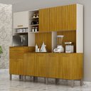 Ver imagem 1 de Armário de Cozinha Lira Plus 9 Portas 2 Gavetas Nicho Espaço para Microondas Mobilihouse
