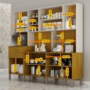 Ver imagem 6 de Armário de Cozinha Lira Plus 9 Portas 2 Gavetas Nicho Espaço para Microondas Mobilihouse