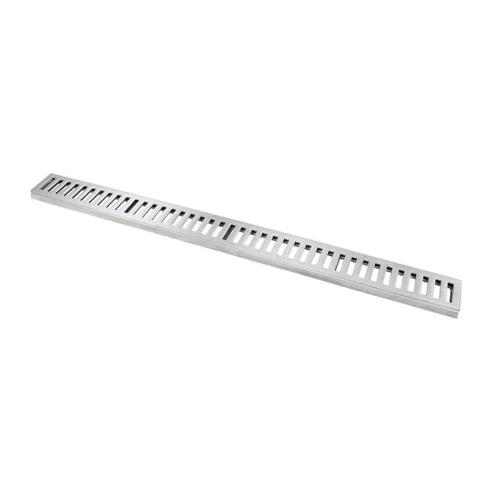 Ralo Grelha Linear Caixilho em Alumínio Escovado 20x100cm - 1