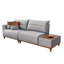 Ver imagem 2 de Sofá Living 3 Lugares Veludo com Mesa de Apoio Trento