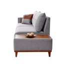 Ver imagem 5 de Sofá Living 3 Lugares Veludo com Mesa de Apoio Trento