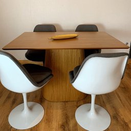 Mesa de Jantar Cone Retangular 150x90 Cm Tampo Freijó Base Freijó - 3