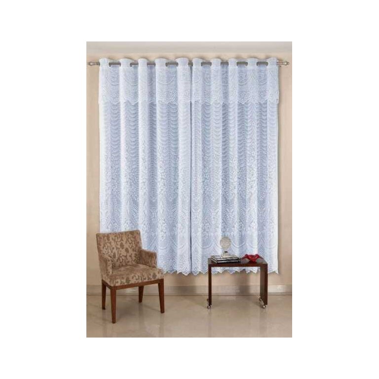 Cortina de Renda - Quarto e Sala - Brisa - Branco - 3,00M x 1,80M - para Varão - Cortilester