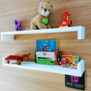 Ver imagem 3 de Kit 2 Prateleiras Reta Modelo U Para Cozinha Nicho Mdf Organizador de Temoeros Potes 55 cm