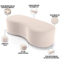 Ver imagem 4 de Kit Puff Redondo Lola e Puff Recamier Orgânico Orbit W01 Suede Bege - Lyam Decor