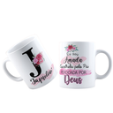 Ver imagem 1 de Canecas de Porcelana Personalizadas Alfabeto Evangelico Letra J