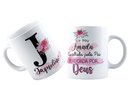 Ver imagem 1 de Canecas de Porcelana Personalizadas Alfabeto Evangelico Letra J