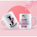 Ver imagem 2 de Canecas de Porcelana Personalizadas Alfabeto Evangelico Letra J