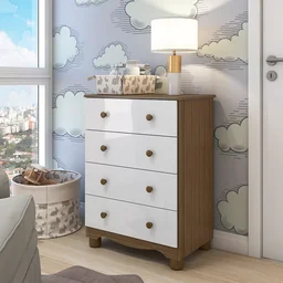 Cômoda Infantil 4 Gavetas 100% MDF Mimo Espresso Móveis - 1