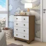 Cômoda Infantil 4 Gavetas 100% MDF Mimo Espresso Móveis - 1