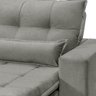 Sofá Retrátil e Reclinável Chicago Bouclé Cinza 290cm Fabrispuma - 4