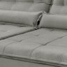 Sofá Retrátil e Reclinável Chicago Bouclé Cinza 290cm Fabrispuma - 3