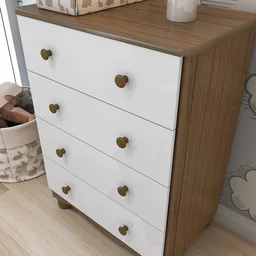 Cômoda Infantil 4 Gavetas 100% MDF Mimo Espresso Móveis - 9