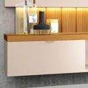 Ver imagem 5 de Painel Tv 55 180cm Bancada Suspensa Illusion Off-cinamomo - Hb Móveis