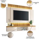 Ver imagem 3 de Painel Tv 55 180cm Bancada Suspensa Illusion Off-cinamomo - Hb Móveis