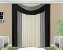 Ver imagem 1 de Cortina Ester - Malha - Quarto e Sala - 3,00m x 2,50m - Preto - Adomes