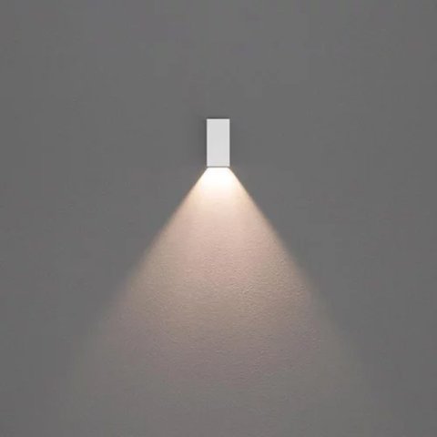 Mini Arandela Branca 7,5cm Led 1w 3000k Bivolt Ip54 Embu Led