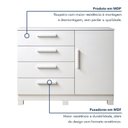 Ver imagem 6 de Cômoda 4 Gavetas e 1 Porta Sapateira Flora Branco