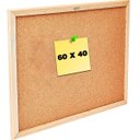 Ver imagem 1 de Quadro Cortiça Mural de Fotos 60x40 Cm Moldura Madeira 1139