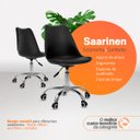 Ver imagem 6 de Cadeira Office Saarinen Giratória Base Cromada com Rodízio e Ajuste de Altura Preto