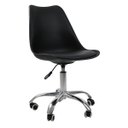 Ver imagem 3 de Cadeira Office com Rodizio Giratória Saarinen - Preto + E-book