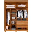 Ver imagem 4 de Guarda Roupa Mônaco 2 Portas Cinamomo/off - Benetil