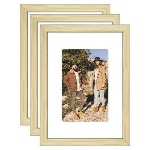 Kit 3 Porta Retrato 21x15 Quadro com Paspatur Fotos 15x10