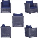 Ver imagem 5 de 2 Poltronas Madri Alumínio Corda Náutica Estofado 10 Trama Azul