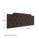 Ver imagem 5 de Cabeceira Painel Solteiro Estofada Capitonê 90cm Cama Box Fixação na Parede Capela:Marrom