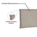 Ver imagem 3 de Cabeceira Painel Casal 1,40m Veneza Suede Bege