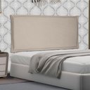 Ver imagem 5 de Cabeceira Painel Casal 1,40m Veneza Suede Bege