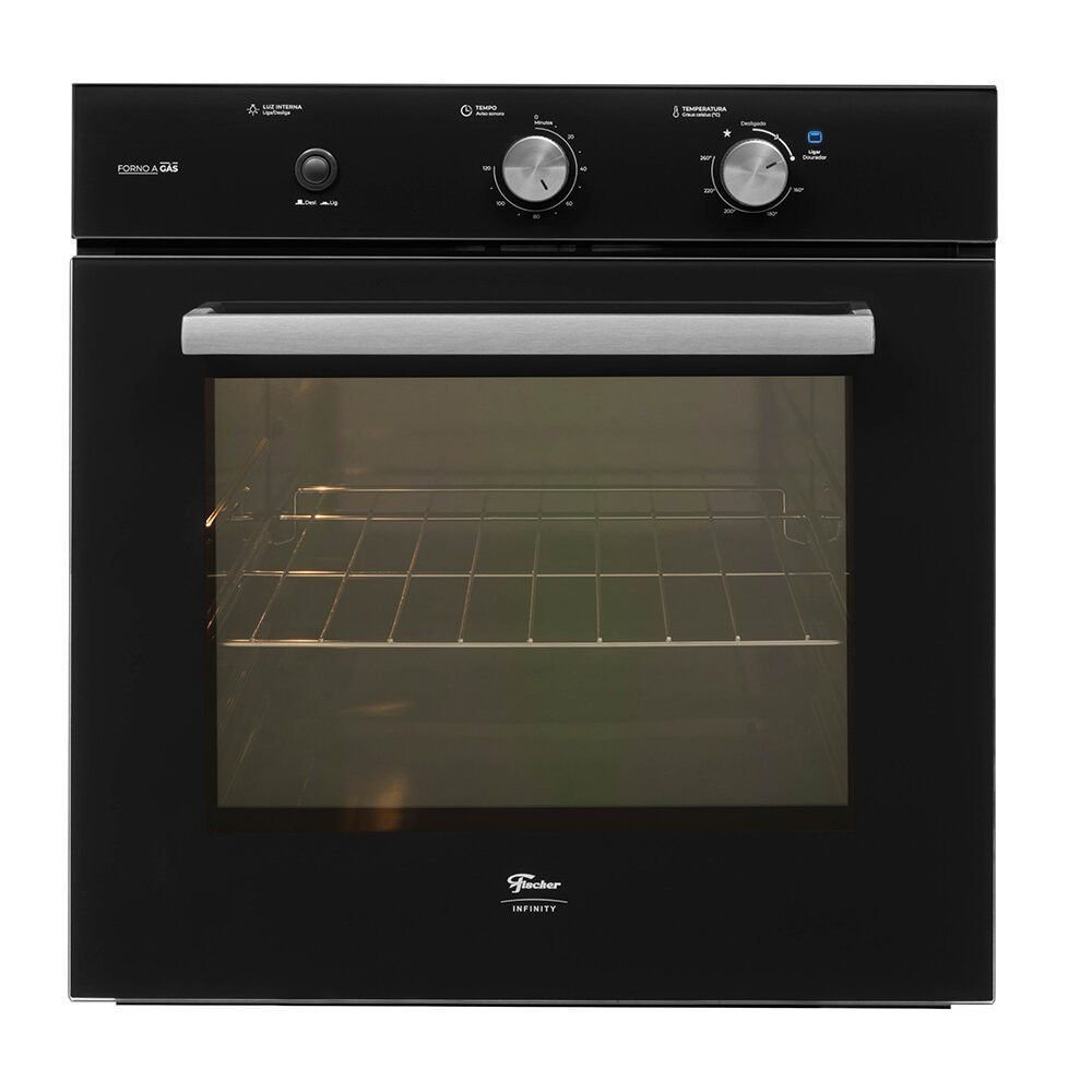 Forno a Gás de Embutir 78 Litros Fischer Infinity com Grill Preto 36450 ...