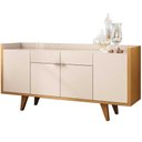 Ver mais imagens de Kit Aparador 04 Portas Havana com Cristaleira Luma B01 Off White Cinamomo - Lyam Decor