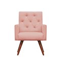 Ver imagem 3 de Kit 2 Poltronas Decorativa Nina Capitonê Suede Rose - Dominic Decor