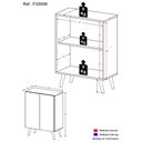 Ver imagem 4 de Gabinete de Banheiro Retrô Multimóveis 63 cm com 2 Portas FG5006 Branco/Natural