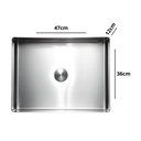 Ver imagem 3 de Cuba Retangular Banheiro Inox 304 Escovada com Válvula Click